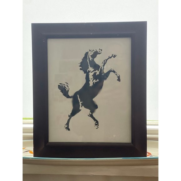 Vintage detailed Framed Papercut Horse framed 8x10 - Picture 8 of 10